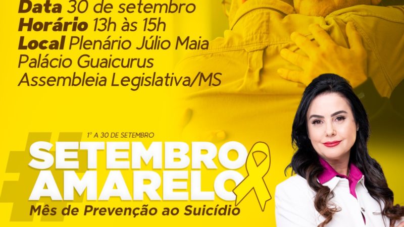 Setembro Amarelo: Mara Caseiro promove evento para debater prevenção ao suicídio