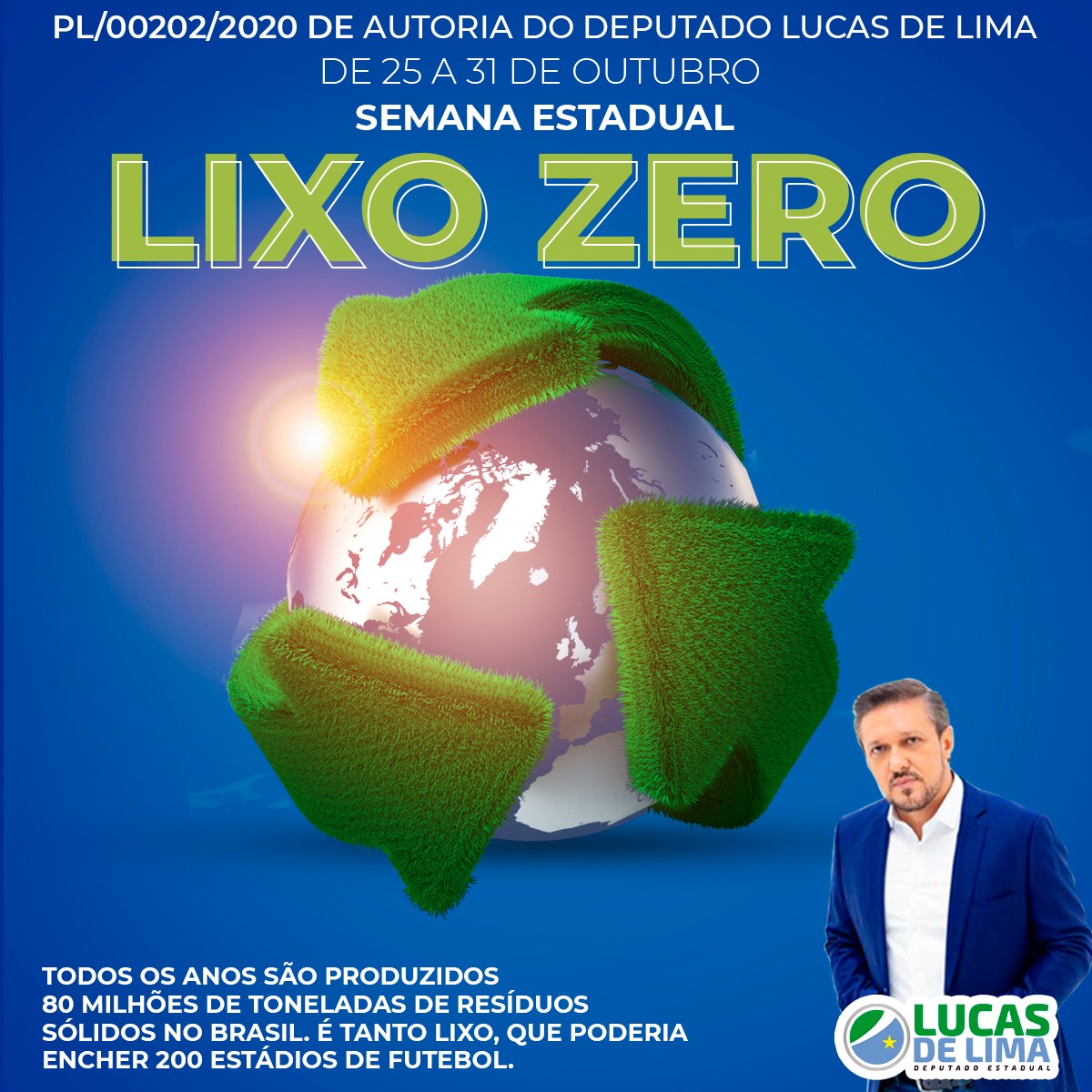 Começa a Semana Estadual do “ Lixo Zero” no MS, lei do deputado Lucas de Lima