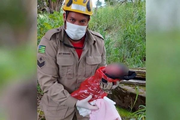 Recém-nascida é encontrada dentro de sacola em lote no DF