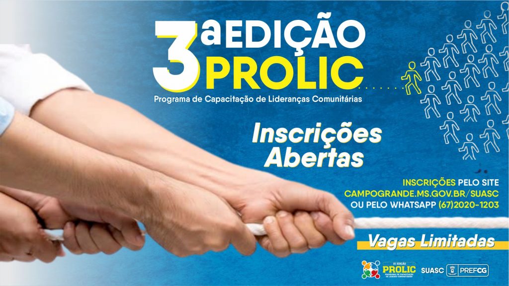 Lideranças comunitárias já podem se inscrever para 3ª edição do Prolic