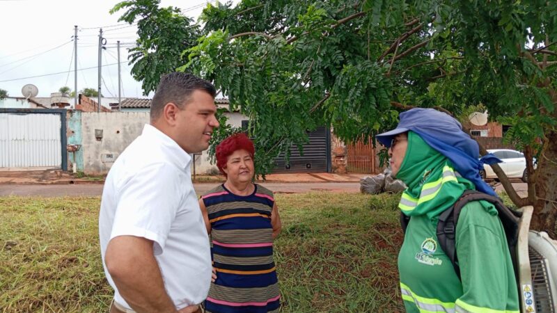 Vereador Silvio Pitu acompanha melhorias em cruzamento no Guanandi 2 após pedido da comunidade