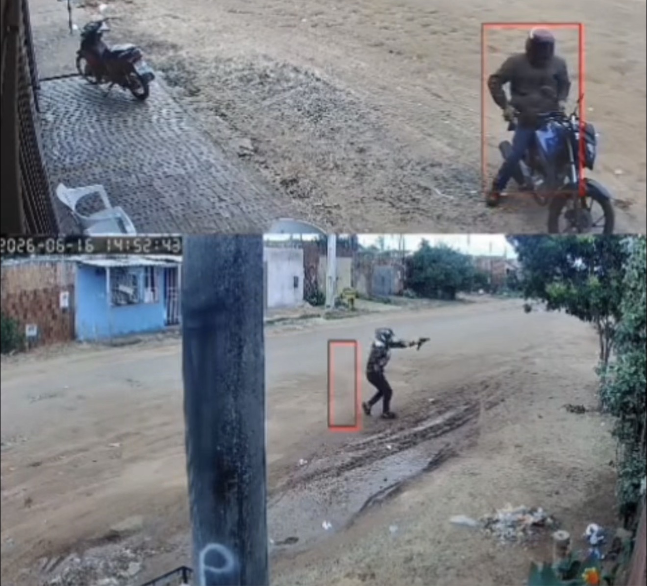 Tentativa de homicídio é registrada por câmeras na Comunidade Homex, em Campo Grande