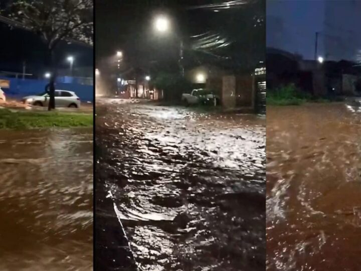 Temporal deixa bairros sem energia e provoca alagamentos em Campo Grande